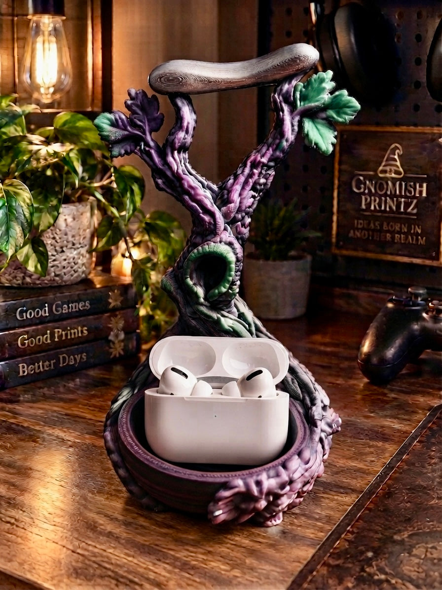 Elderroot Headphone Stand & Earbud Tray