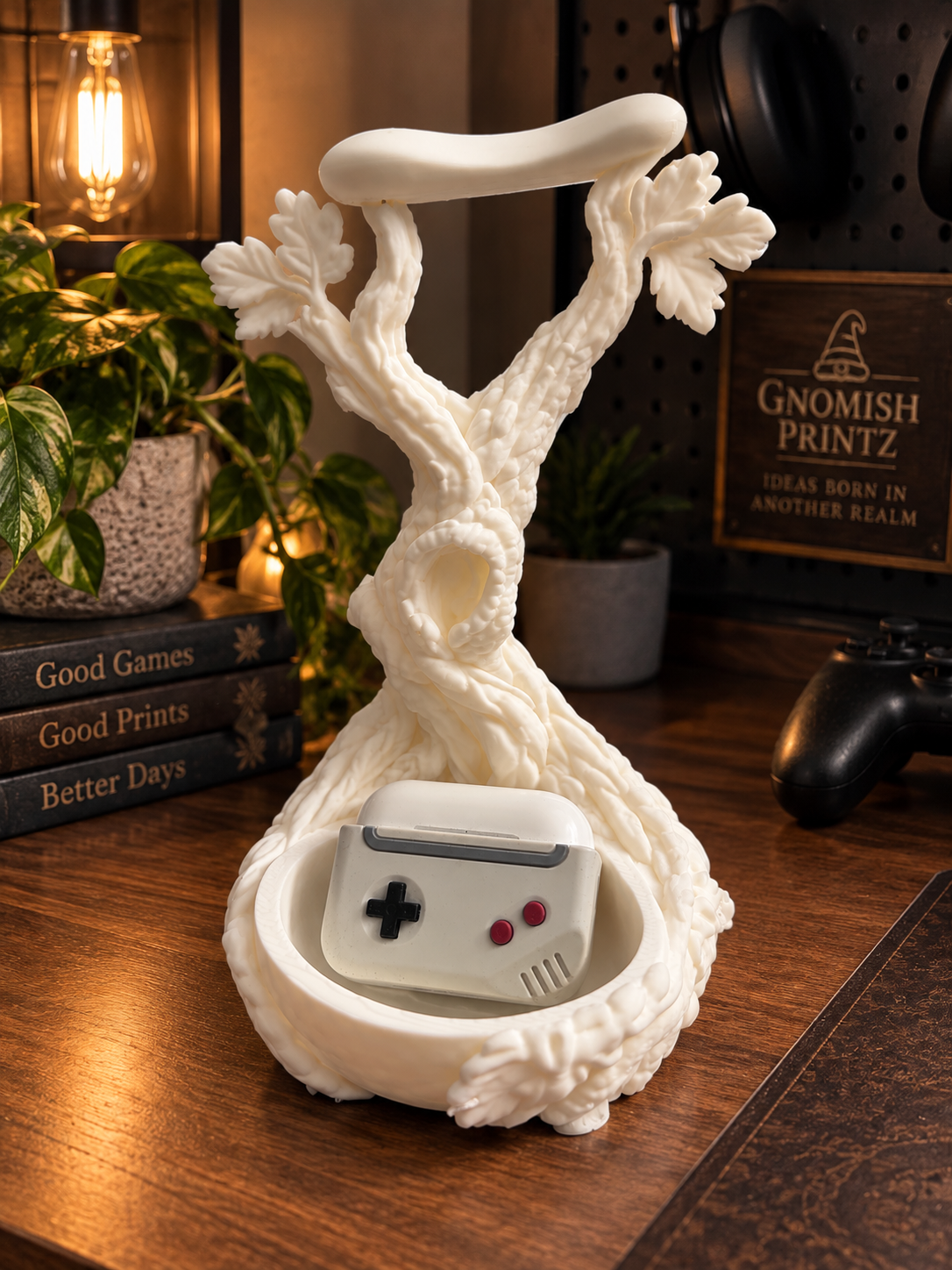 Elderroot Headphone Stand & Earbud Tray