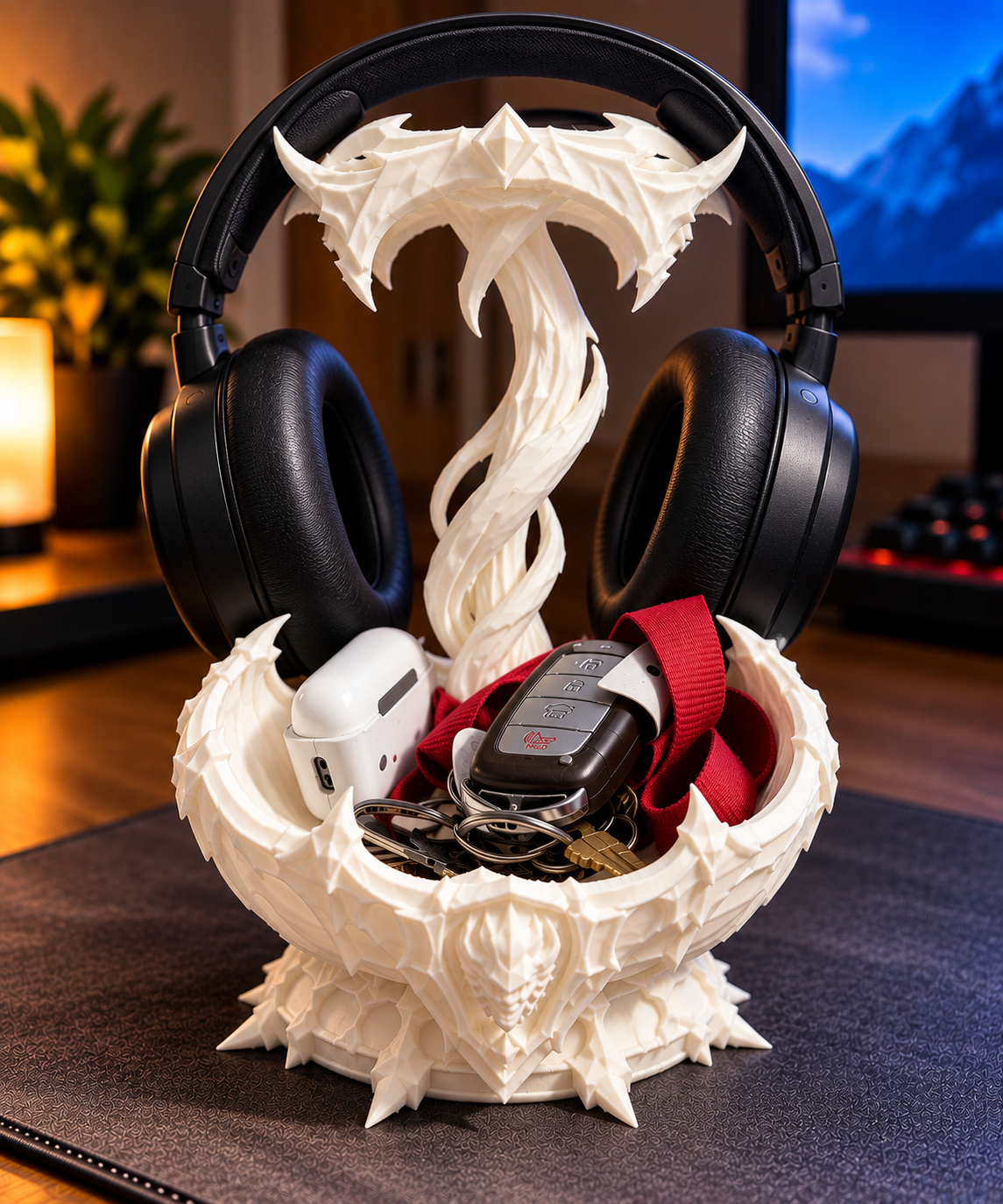 Dragon Fang Headphone Stand &amp; Desk Organizer